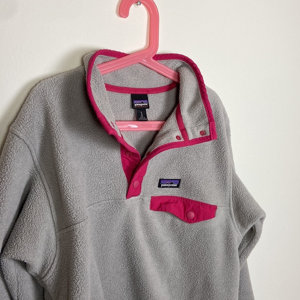 Patagonia Girls Large Synchilla Snap-T Pullover Jacket Winter Outdoor Gorpcore - Picture 4 of 8